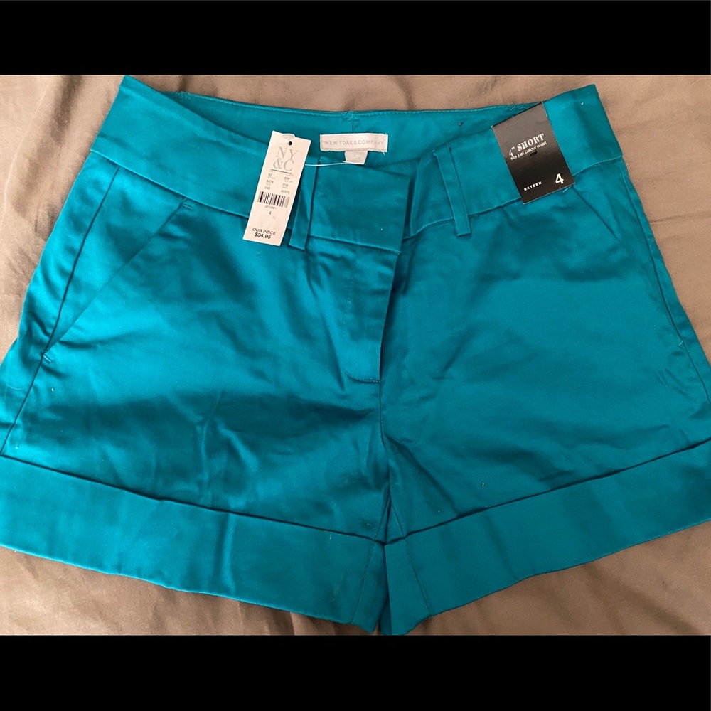 New Ladies Teal Shorts size 4